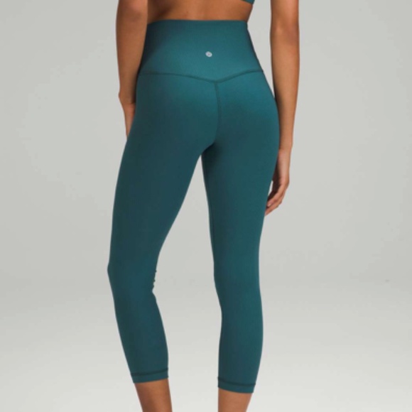 Lululemon Align Ribbed High-Rise Crop 23" Green Jasper, size 6 - Picture 1 of 13